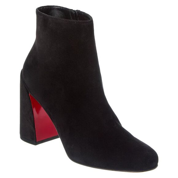 Christian Louboutin Turela 85 Suede Bootie Black